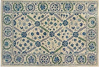 Steal of the Day: Susan Sargent Suzani Blue Tufted Rug