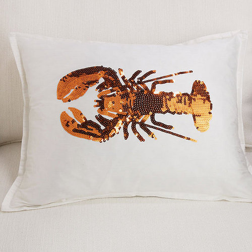 Where Would You Decorate With This Sequin Lobster Pillow?