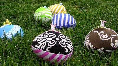 Cool Idea:  Fabric Easter Eggs