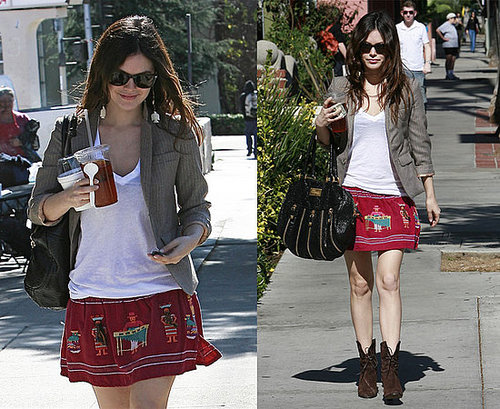 Rachel Bilson Out and About in LA In LnA T-Shirt and Temperley Bag