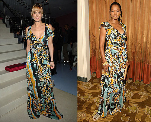 Garcelle Beauvais Nilon and Molly Sims in Diane von Furstenberg Print Maxi Dress