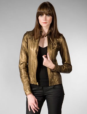 The Look For Less: Mike & Chris Dusted Bronze Leather Jacket 