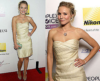 Kristen Bell Wears a Strapless Ivory Monique Lhuillier to Hollywood Life's 5th Annual Hollywood Style Awards