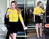 Hilary Duff Votes in Yellow Diane von Furstenberg Cardigan