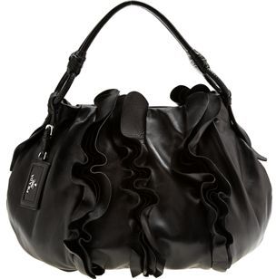 The Look For Less: Prada Nappa Ruffle Hobo 