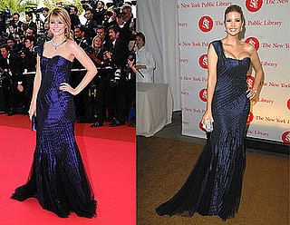 Mischa Barton and Ivanka Trump Both Wear Alberta Ferretti's Blue One-Shoulder Gown