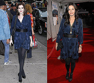 Courteney Cox and Anne Hathaway Both Wear Marc Jacobs' Navy Wrap Dress