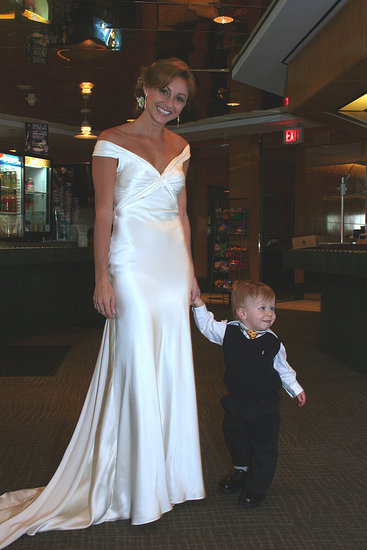 Bride and ring-bearer nephew.