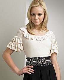 Temperley London Ruffled Silk Blouse�-� Blouses�-� 