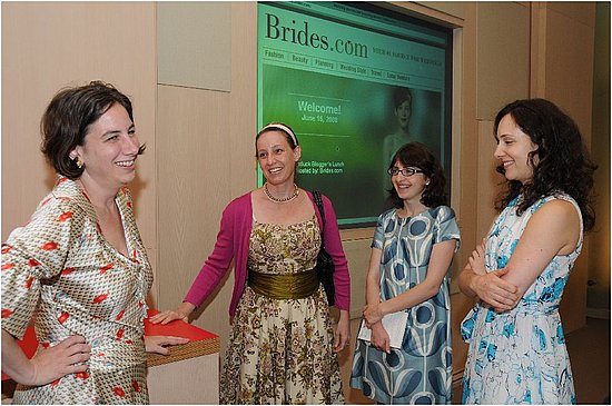 Michelle Preli - editor-in-chief of Brides.com, Emily Anderson of Eco-Chic Weddings, Anne Chertoff of iVillage, and Anna Pezik o
