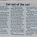 Get Out of the Car!