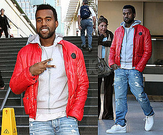 Photos of Kanye West in LA Talking About New Years and Discussing Rumors