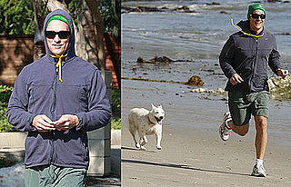 Photos of Matthew McConaughey Running on the Beach in Malibu