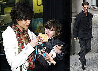 Photos of Suri Cruise, Katie Holmes, and Tom Cruise, Who Opens Up About Jett Travolta, in NYC