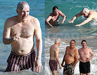 Photos of Shirtless Steve Martin Swimming in St. Barts With Martin Short