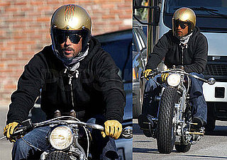 Photos of Brad Pitt in LA on his Motorcycle