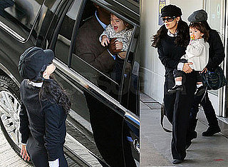 Photos of Salma Hayek and Valentina Pinault Playing Peek-a-Boo at LAX