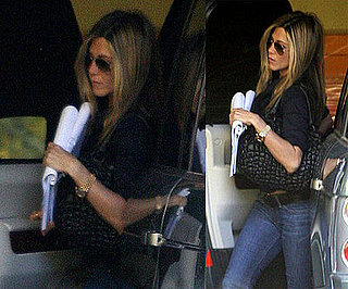 Photos of Jennifer Aniston, Whose Dog Norman Ran Away, Heading to Work on MLK Jr Day