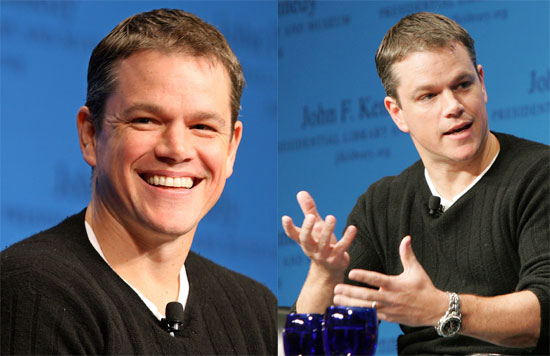 Matt Damon Visits Boston
