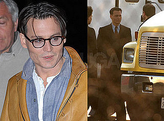 Johnny Depp Greets Fans on the Set of Public Enemies