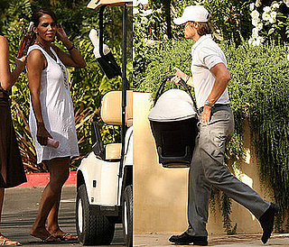 Halle Berry Takes Her New Party of Three to the Green