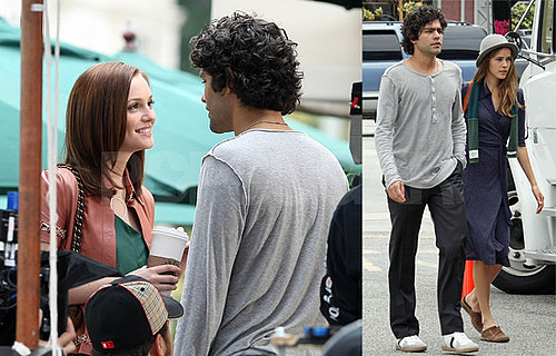 Adrian Grenier and Leighton Meester Film Gossip Girl in LA