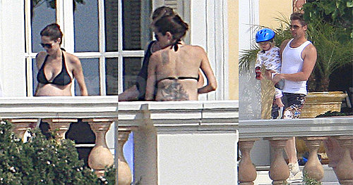 Photos of Angelina Jolie Pregnant in Bikini in France With Shiloh and Brad PItt