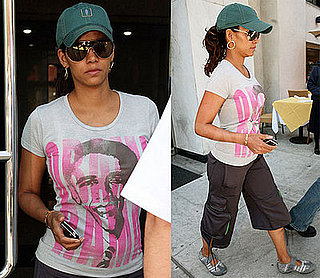 Photos of Halle Berry Wearing an Obama T-shirt