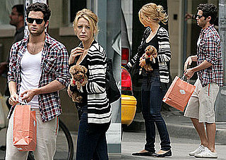 Penn Badgley and Blake Lively Out Shopping in NYC