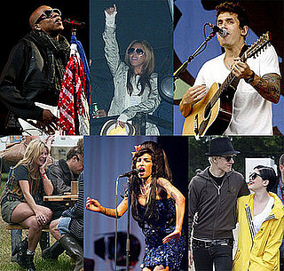 Photos of Celebrities at 2008 Glastonbury Festival, Amy Winehouse Punches a Fan, Jay-Z Performs Wonderwall