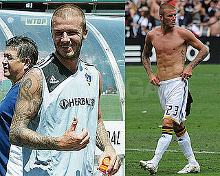 Shirtless David Beckham Photos Playing With LA Galaxy Against DC United