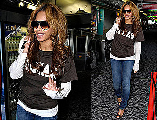Photos of Beyonce Knowles Wearing a Texas T-Shirt