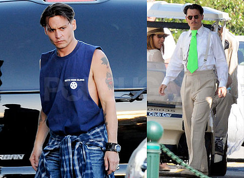 Photos of Johnny Depp on the Set of Public Enemies