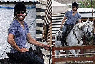 Photos of Jake Gyllenhaal Riding a Horse in England For Prince of Persia