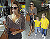 Photos of Victoria Beckham With Cruz and Romeo Beckham Arriving at Heathrow