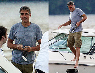 Photos of George Clooney on a Boat in Lake Como 2008-07-09 08:58:08