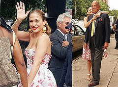 Photos of Jennifer Lopez with Oscar de la Renta in NYC Working On Photo shoot