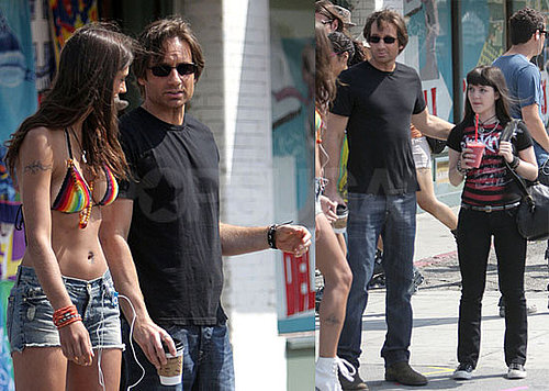 Photos of David Duchovny on the Set of Californication