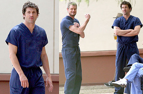 Photos of Eric Dane, Katherine Heigl, and Patrick Dempsey on the Set of Grey's Anatomy
