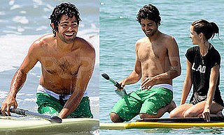 Photos of Adrian Grenier Paddle Surfing