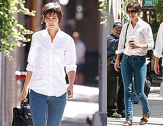 Photos of Katie Holmes in Manhattan, the Day After Tropic Thunder Premiere in Los Angeles