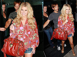 Photos of Jessica Simpson in Short Shorts Leaving Mr. Chow With Ken Paves