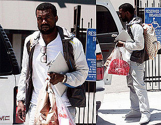 Photos of Kanye West On His Way into Recording Studio in LA