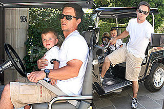 Photos of Mark Wahlberg Driving With His Kids in LA