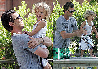 Photos of Gavin Rossdale and Kingston Rossdale at Beverly Drive Park