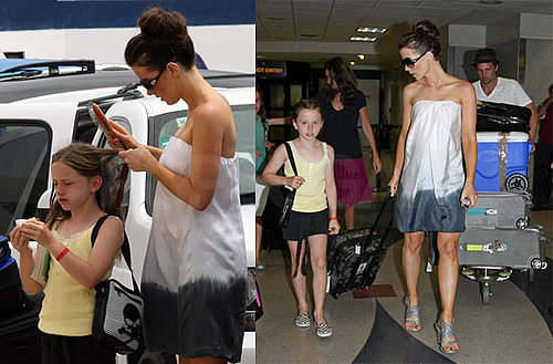 Photos of Kate Beckinsale and Family Arriving Back in LA