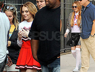 Photos of Lindsay Lohan on the Set of Ugly Betty in New York