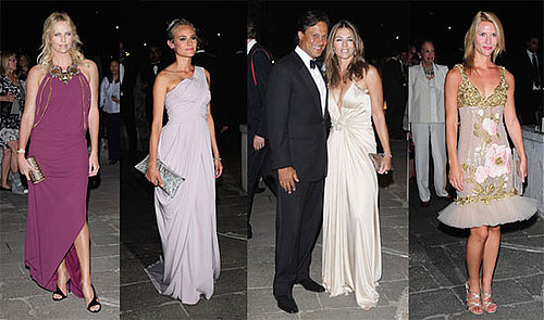 Charlize, Claire, Elizabeth, and Diane Honor Emperor Valentino