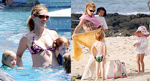 Photos of Julia Roberts in a Bikini With Phinnaes Moder, Hazel Moder, and Henry Moder on Vacation in Hawaii