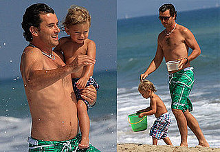 Photos of Gavin Rossdale and Kingston at the Beach in Malibu
